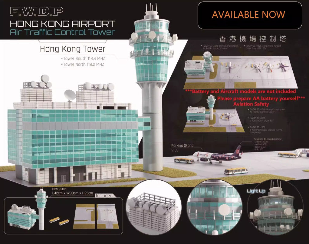 1/400 Scale Fantasy Wings HONGKONG AIRPORT Air traffic Control Tower Accessories