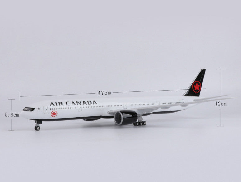1:157 47CM AIR CANADA BOEING 777-300ER Plane Landing Gear Resin Aircraft Model
