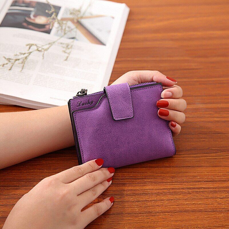 Women Card Clamps Coin Lady Wallet Handbag Purse Cash Clip Billfold Female Purse