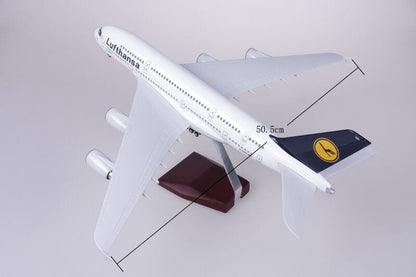 46CM 1:160 Lufthansa AIRBUS A380 Passenger Airplane Landing Gear Resin Model