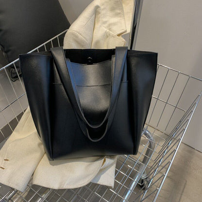 Soft Leather Woman Casual Shopping Bag Handbags Large One Shoulder Bag Purse 1PC