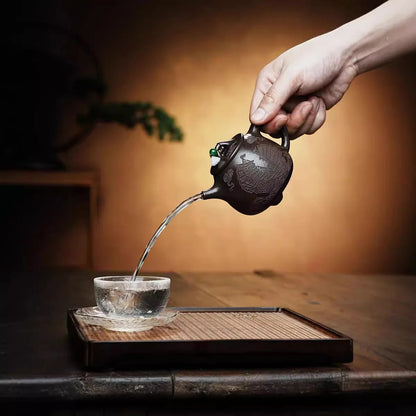 200cc Yixing purple clay teapot handmade small capacity tea pot Kung Fu Teapot