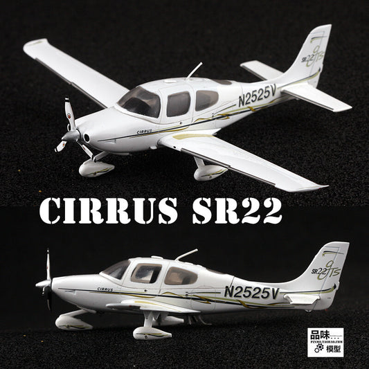 1/72 Cirrus SR22 single engine small aircraft alloy aircraft model