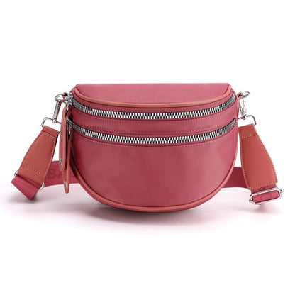 Shoulder Bag Nylon Wide Strap Crossbody Bag Waterproof Soft Small Purse Handbags