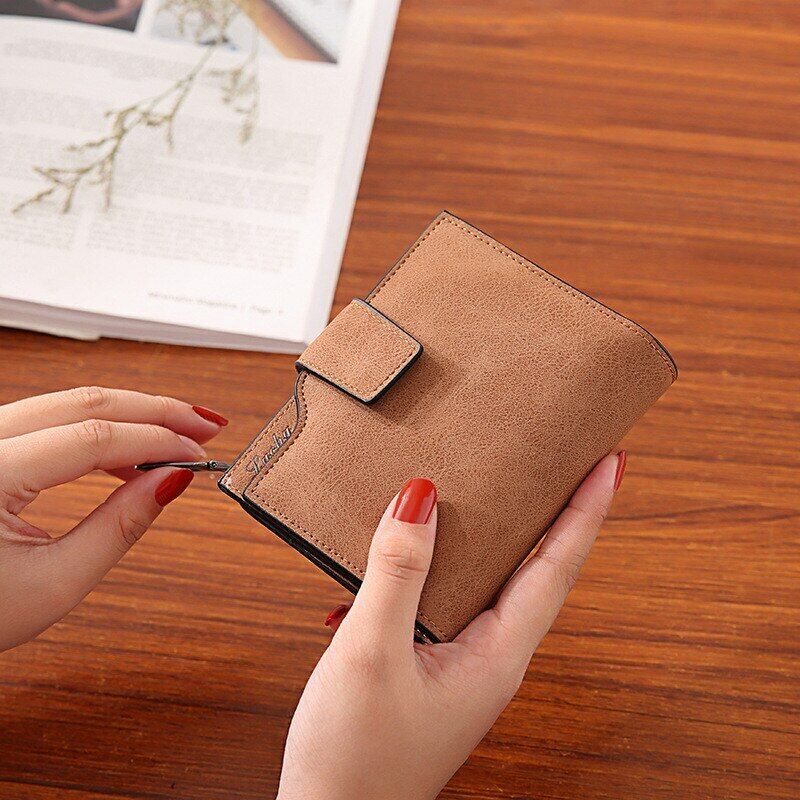Women Card Clamps Coin Lady Wallet Handbag Purse Cash Clip Billfold Female Purse