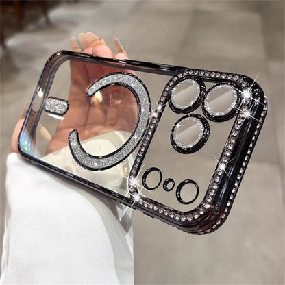 Luxury Glitter Magnetic Clear Case for iPhone 17/16/15/14 Pro Max Plus 7 color