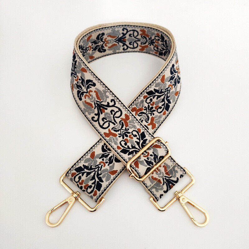 Jacquard One-shoulder Long Bag Strap Adjustable Nylon Handbag Strap