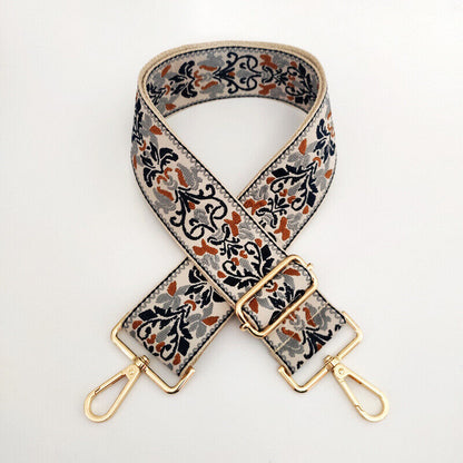 Jacquard One-shoulder Long Bag Strap Adjustable Nylon Handbag Strap