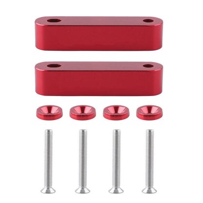 Red Durable Billet Aluminum Hood Spacer Risers Parts For Honda Civic 1988-2000