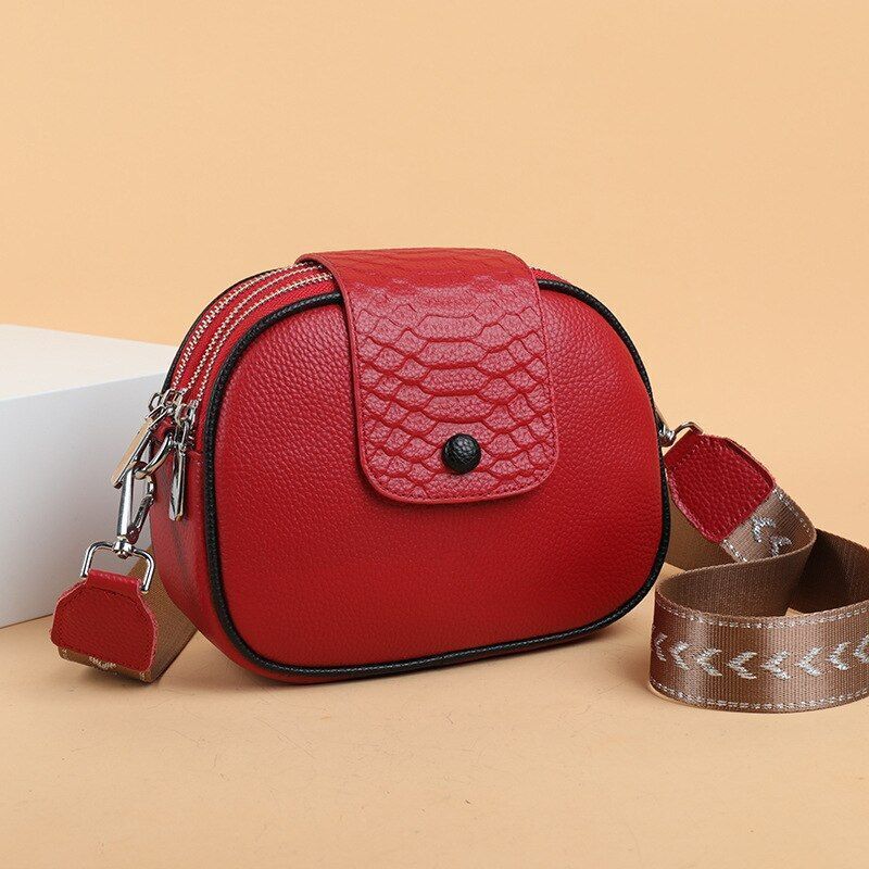 Crossbody Handbags Genuine Leather Shell Vintage Shoulder Sling Purse 20*16*8 CM