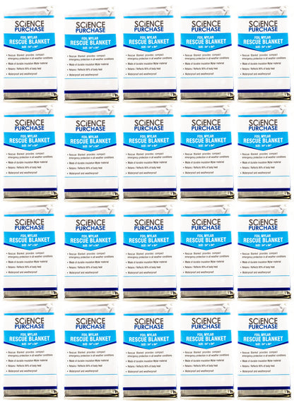 20 Pack Emergency Mylar Thermal Blankets, Individually Sealed, 52" x 82"
