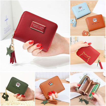 Fashion Small Women Zipper Wallet Leather Coin Bag Credit Card Mini Purse Clutch