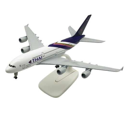 1/400 20cm Aircraft Thai Airways A380 Alloy Plane Model Static Display Craft