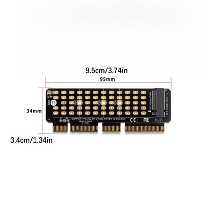 PH41-U1 M.2 NVMe SSD to PCI-E 4.0 Single Disk Adapter Card PCIe x4 x8 x16 Card