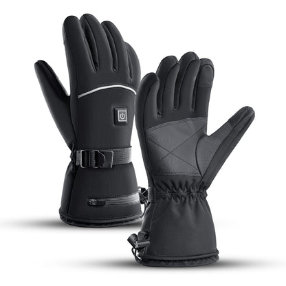 Winter intelligent heating warm gloves windproof and touch screen cycling skiing
