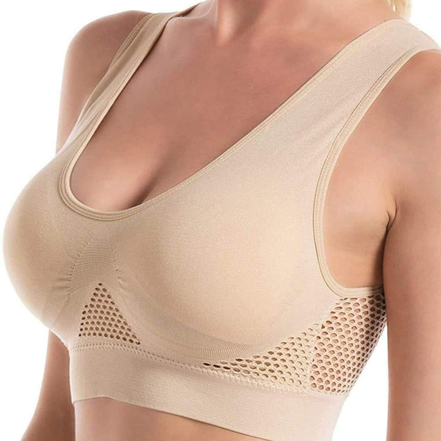 Women's Seamless Air Permeable Cooling Comfort Bra