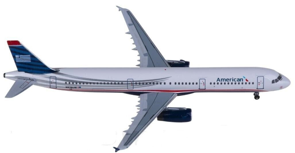 1:400 AeroClassics American AIRBUS A321 Passenger Airplane Diecast Plane Model