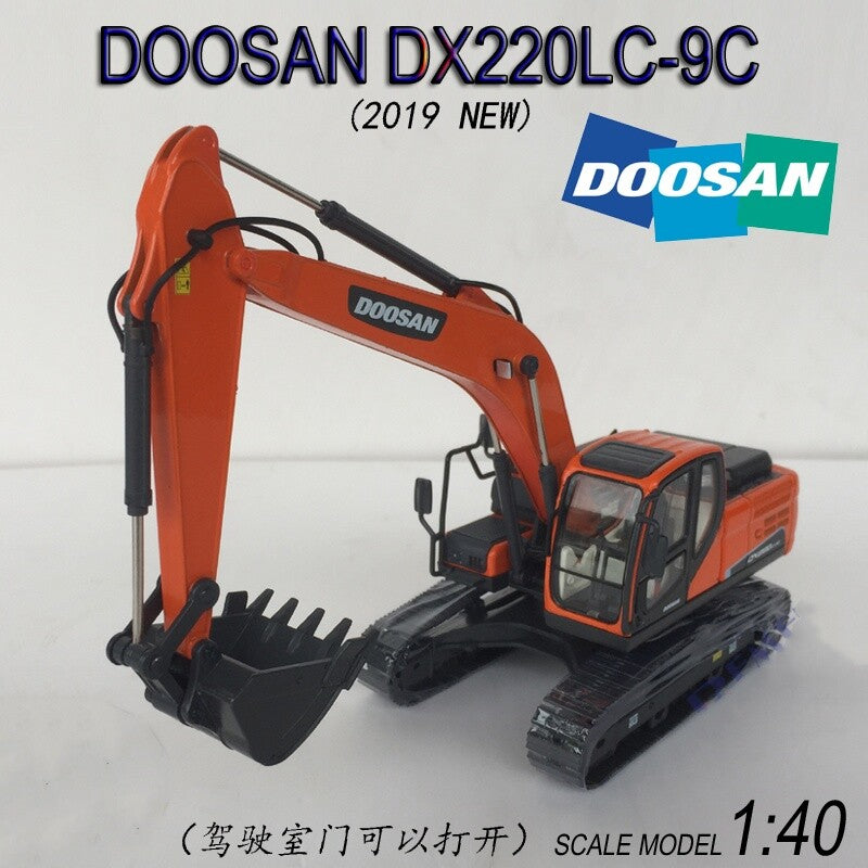 1:40 30CM DOOSAN DX220LC-9C Excavator Contruct Machine Equipment Diecast Model