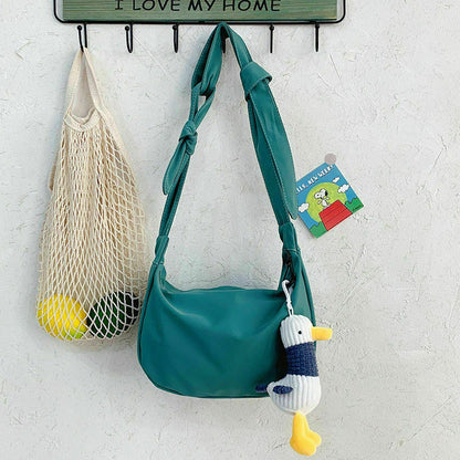 solid color canvas bag women's version student One Shoulder Messenger Bag