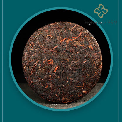 100g Fermented Ripe Pu'er Aged Glutinous Flavor Compressed Tea Cake Yunnan