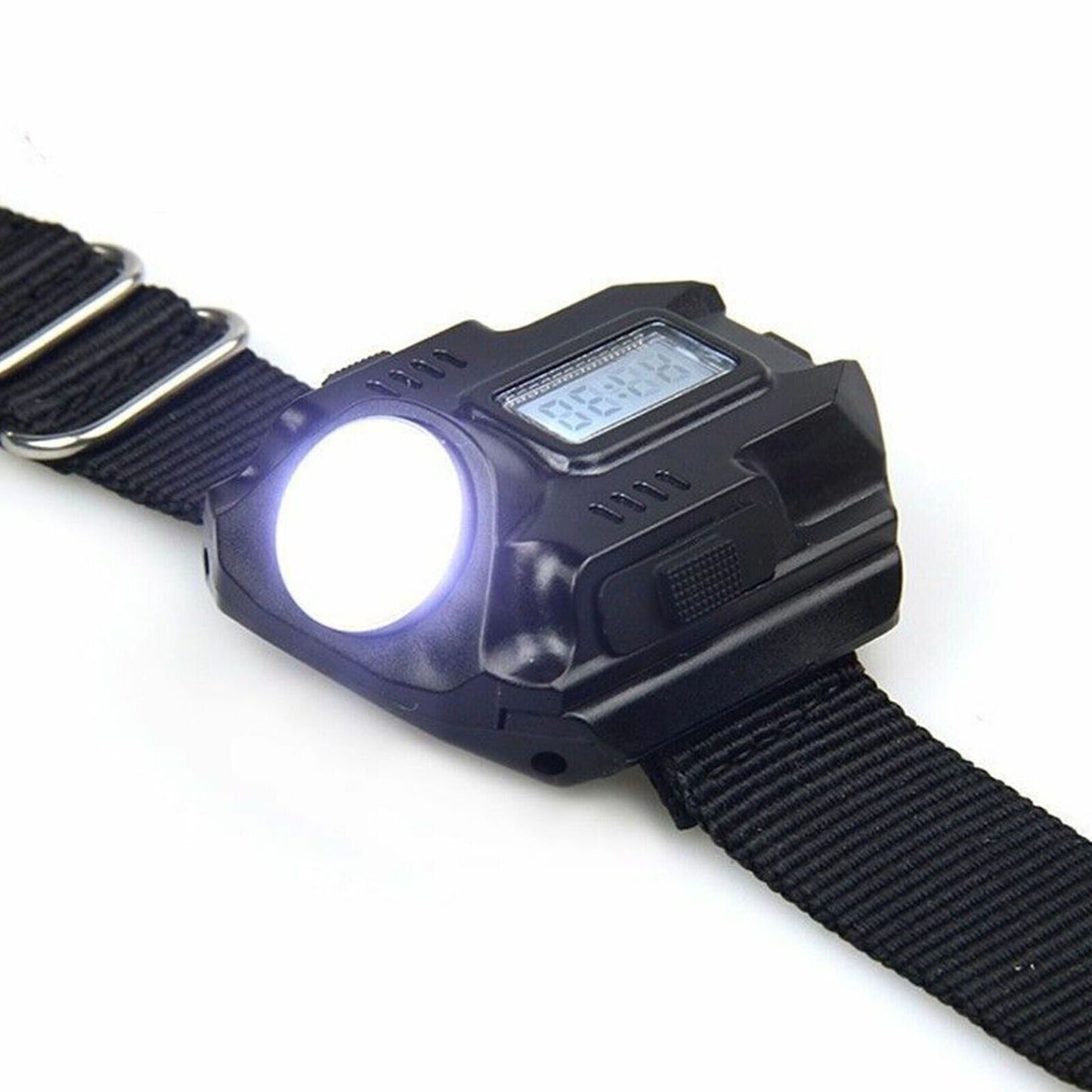 Reloj Super Briilante Tactico Potente Autodefensa Recargable Pulsera Impermeable