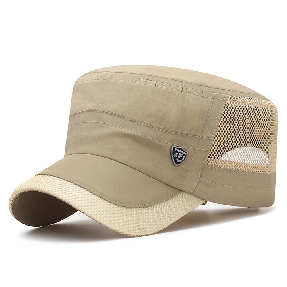Summer Men's Mesh Flat Cap Army Hat Cadet Castro Military Patrol Baseball Casu