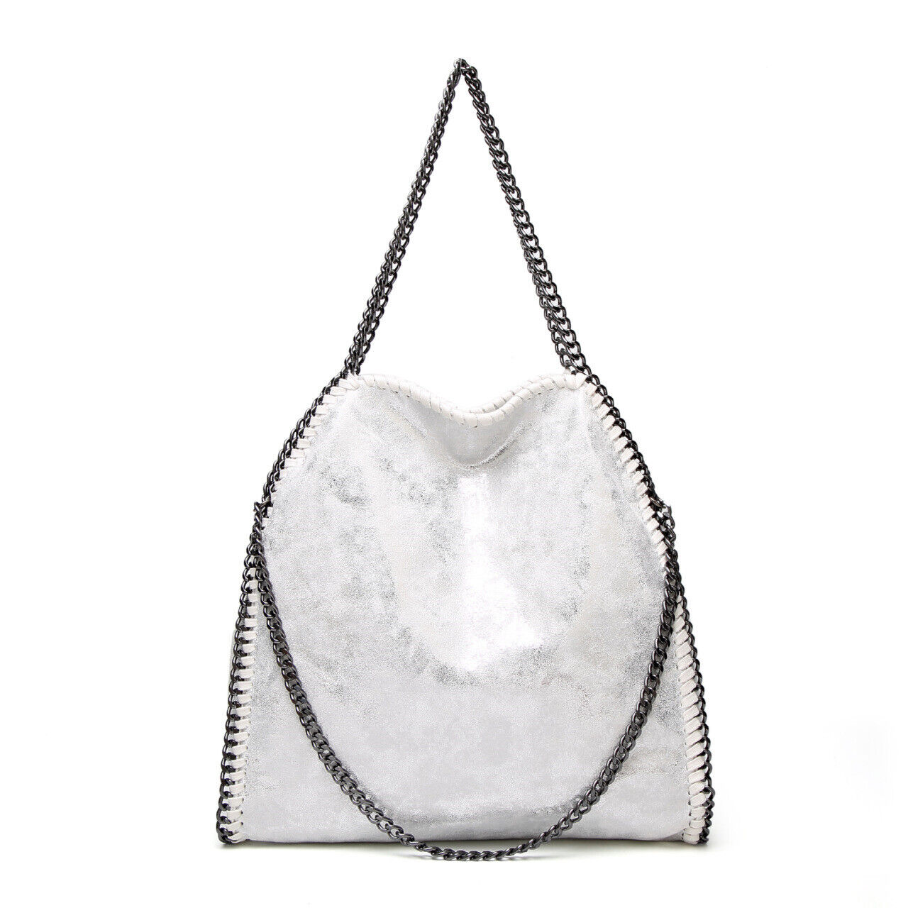 Frosted Material Handbag Woven Foldable Shoulder Women Multi-Funcation Bag Big