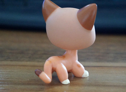 Mini Pet Shop Toys Green Eyes Tan Leopard Spot Short Hair Cat LPS #1120 Limited