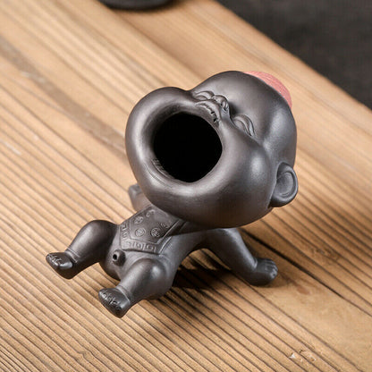 Creative Home Decoration Squirting Water Pee Doll Real Zisha Tea Pet Handmade