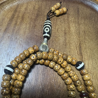 Tibetan Star and Moon Bodhi 108 Beads Full Set