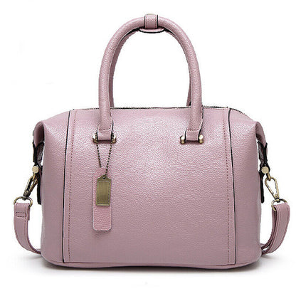 Women's Boston Bag Genuine Leather Crossbody Shoulder Bag Satchel Tote Handbags