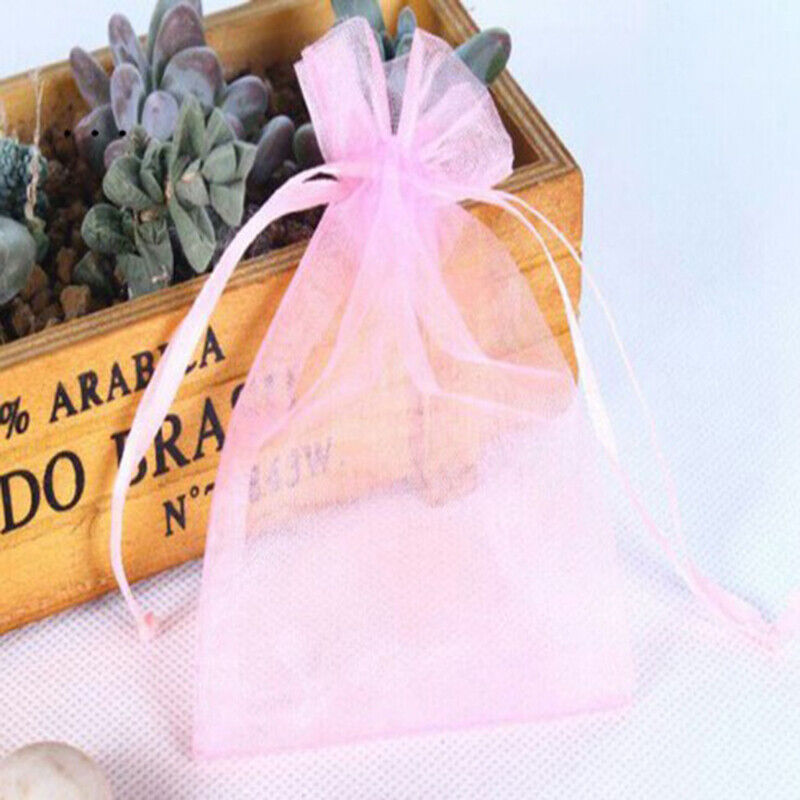 100pcs Wedding Christmas Gift Drawable Organza Bags Jewelry Packaging DisplaG JJ
