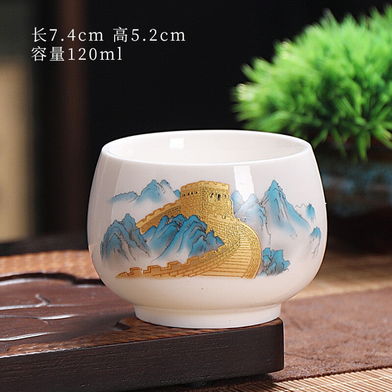 4pcs/lot 120ml Tea Cup Zen Style Chinese Mater Cups Full Handmade Puer Tea Cups