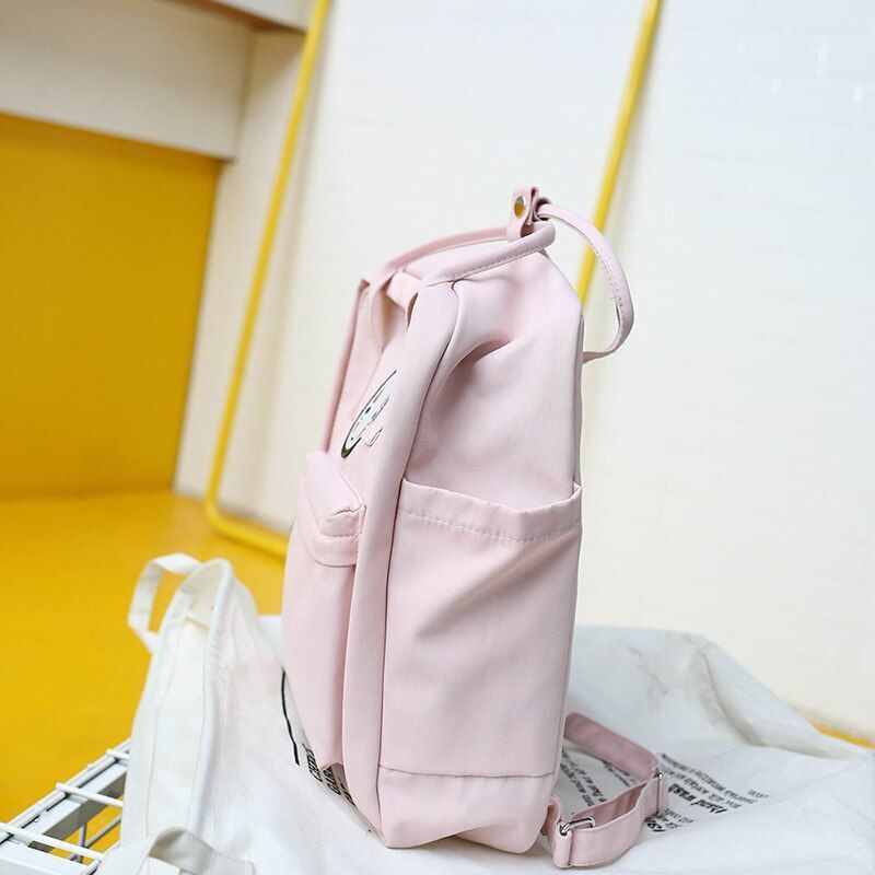 Nylon School Bags Black Women School Laptop Bag Traveling Shoulder Bags Rucksack