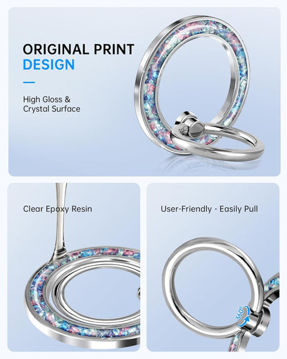 Phone Ring Holder Compatible with Magsafe - Magnetic Cell Phone Grip Magnet Remo