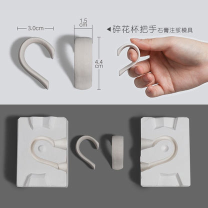 Pottery Tools Ceramics Plaster Gypsum Moulds DIY Clay Coffee Cups Handle Shapers