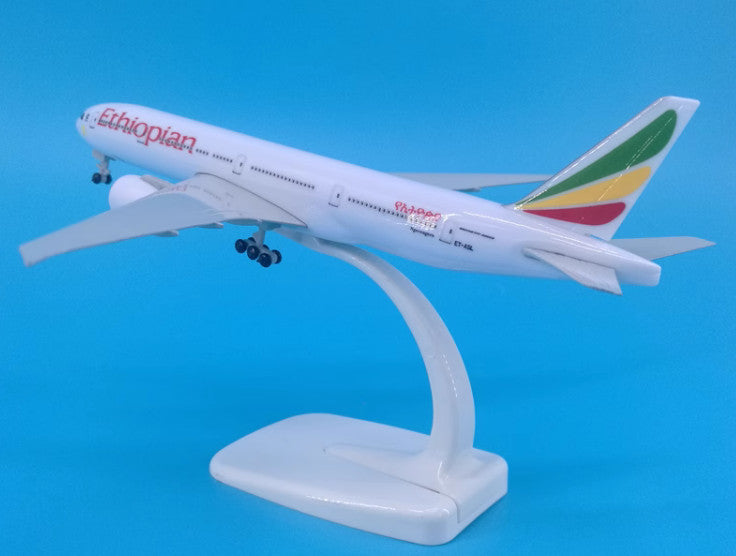 20CM Ethiopian BOEING 777 Aircraft Diecast Aeroplane Airplane Model Collection