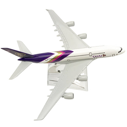 1:400 16cm A380 Thailand Airlines Alloy Plane Model Civil Airliner Ornaments