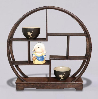 29.2 cm solid mahogany display stand for display stand small decorative screen -