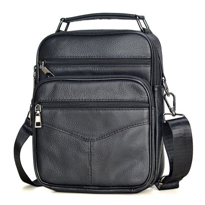 Men Genuine Leather Handbag Male Shoulder Bag Cowhide Leather Bag Men's Tote