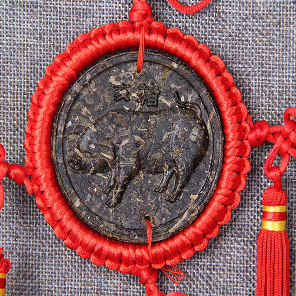 Ripe Puerh Tea Zodiac Craft Pendant Decorative Gifts Organic China Yunnan 12 Pcs