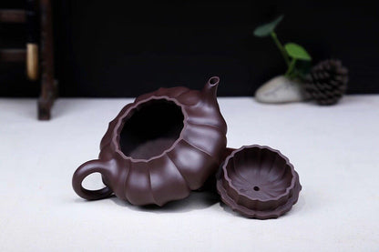 320cc Handmade Purple Sand Purple Clay Teapot HeLing Hu Teapot in Yixing, China-