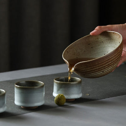 6.1" Japanese-style Earthenware Matcha Bowl Tea Ceremony Accessories Traditional