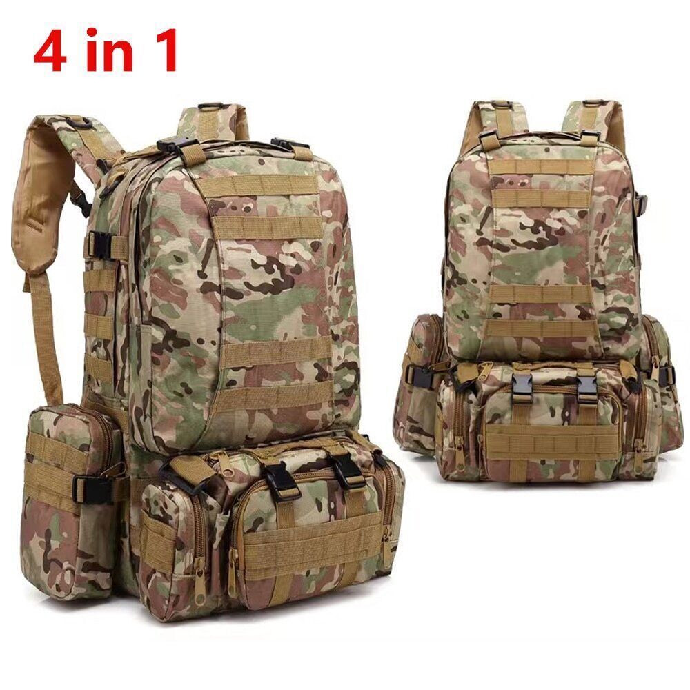 Tactical Backpack Mens Sport Bag Outdoor Hiking Climbing Army Rucksack