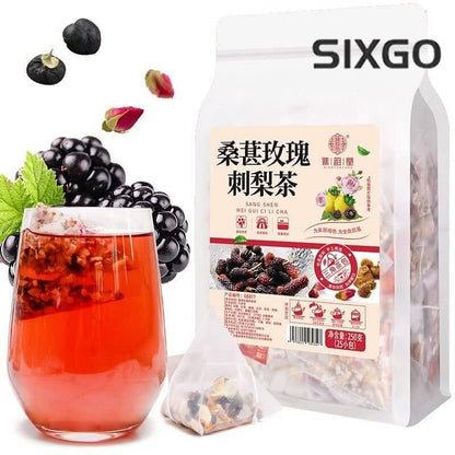 250g(10g×25Packs) Mulberry Rose Prickly Pear Tea Red Date Lily Poria Cocos Black