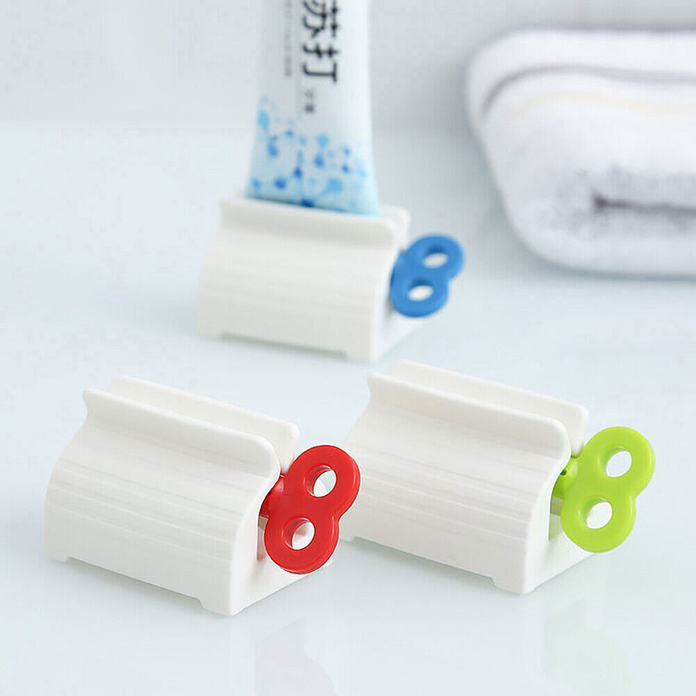 3x Toothpaste Squeezer Bathroom Tube Easy Stand Dispenser Rolling Holder Seat