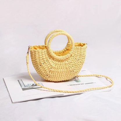 Straw Bag for Womens Summer Beach Bag Woven Tote Bag Large Rattan Shoulder Bag