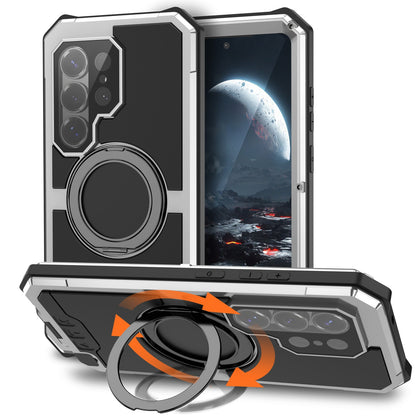 Magnetic Armor Case for Samsung S26Ultrax with 360° Kickstand Wireless Charging