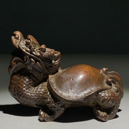 Red Copper Solid Dragon Turtle Ornament Tea Pet Ornament Collect