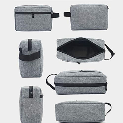 Canvas Cosmetic Bag Travel Waterproof Handbag Makeup Bag Gray Blue Red 22*14*7cm